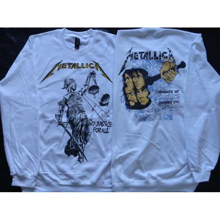 Metallica And Justice For All Official Oversized Crewneck Sweatshirt All Size S - 4XL Real Photo