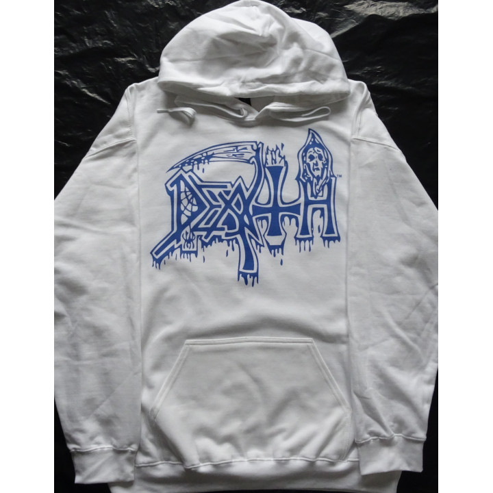 Death Posterized White Pull Over Hoodie New Official Kapuzenjacke All Size Alle Größe Death Metal 